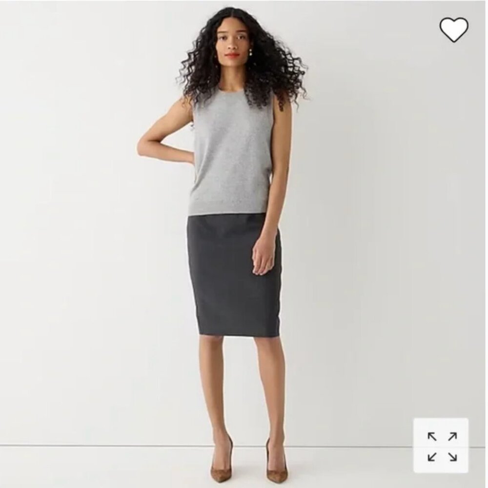 J. Crew Charcoal Wool Pencil Skirt